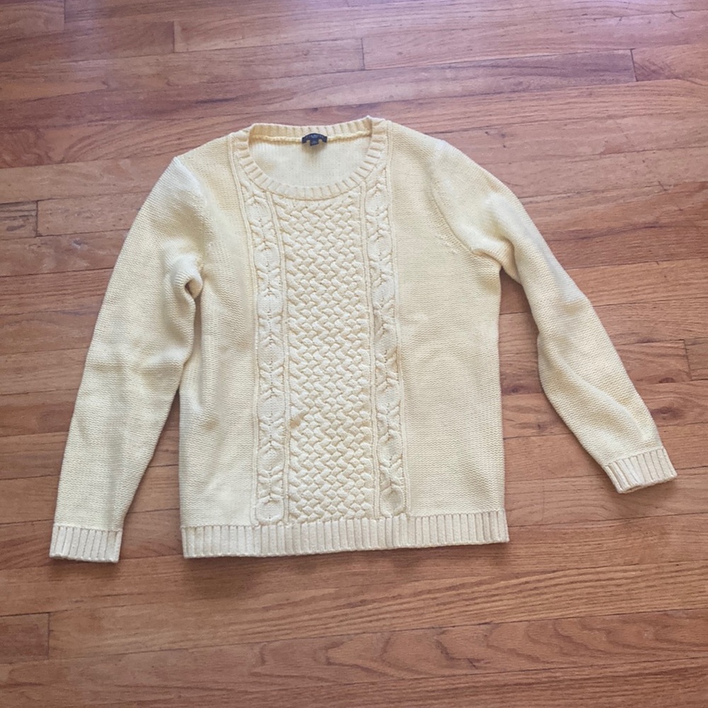 Talbots Petites Yellow Knit Sweater